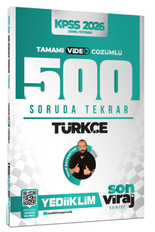 2026 KPSS Son Viraj Serisi Türkçe Tamamı Video Çözümlü 500 Soruda Genel Tekrar Kampı