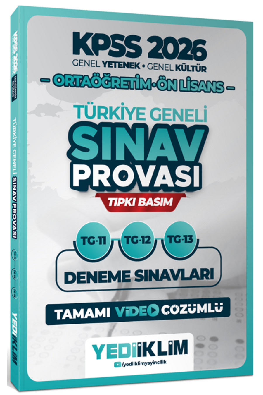 2026 KPSS Ortaöğretim Ön Lisans GY-GK Türkiye Geneli Sınav Provası Tıpkı Basım 11-12-13 Deneme Sınavları Tamamı Video Çözümlü